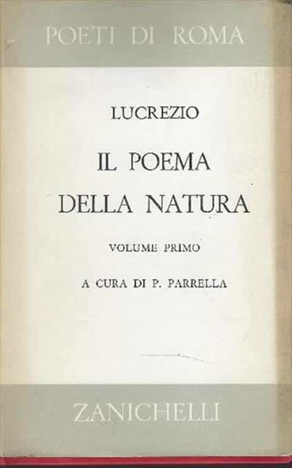 Il Poema Della Natura - Tito Lucrezio Caro - copertina