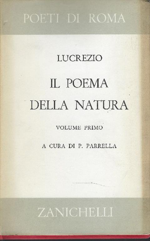 Il Poema Della Natura - Tito Lucrezio Caro - copertina
