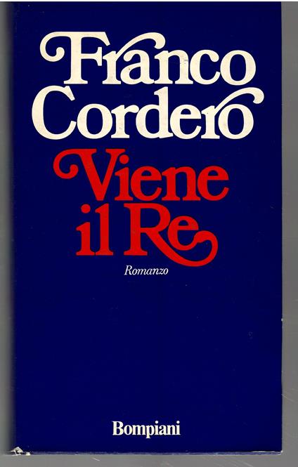 Viene il Re - Franco Cordero - copertina