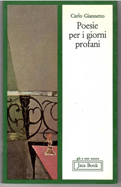 Poesie Per I Giorni Profani - Carlo Giannetto - copertina