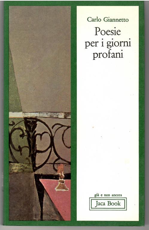 Poesie Per I Giorni Profani - Carlo Giannetto - copertina
