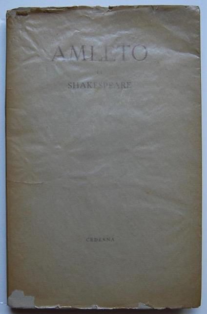 Amleto principe di Danimarca - William Shakespeare - copertina