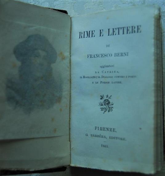 Rime E Lettere - Francesco Berni - copertina