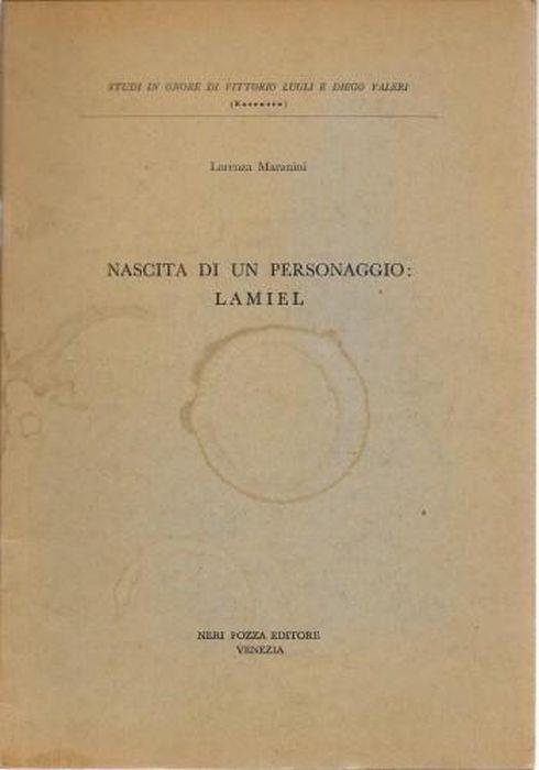Nascita di un personaggio: Lamiel - Lorenza Maranini - copertina