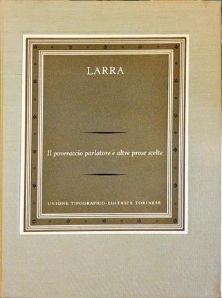 Il poveraccio parlatore e altre prose scelte - Mariano José de Larra - copertina