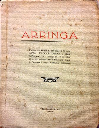 Arringa - Paolo Ercoli - copertina