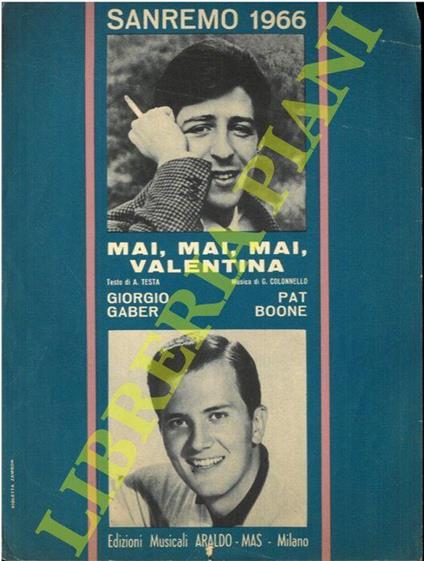 Mai, mai, mai, Valentina - ..e allora dai ! - Giorgio Gaber - copertina