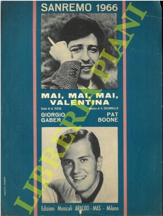Mai, mai, mai, Valentina - ..e allora dai ! - Giorgio Gaber - copertina