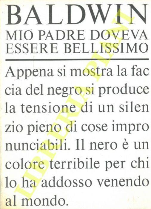 Mio padre doveva essere bellissimo - James Baldwin - copertina