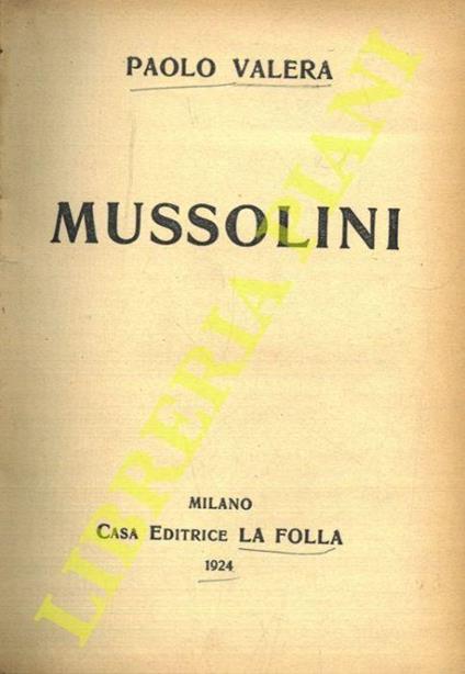 Mussolini - Paolo Valera - copertina