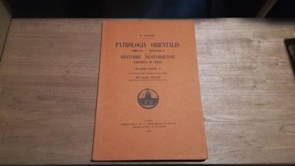 Histoire Nestorienne. Seconde partie I - copertina