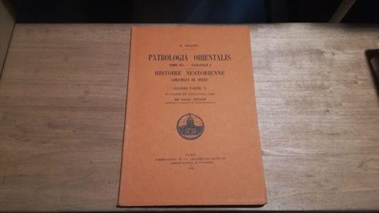 Histoire Nestorienne. Seconde partie I - copertina