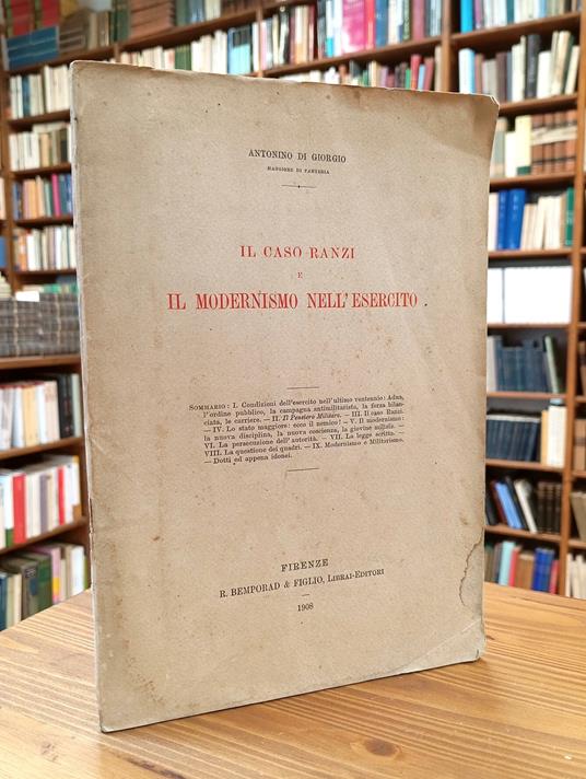 Il Caso Ranzi e Il Modernismo Nell'esercito - Antonino Di Giorgio - copertina