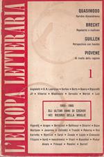 L' Europa Letteraria Anno 1 Numero 1