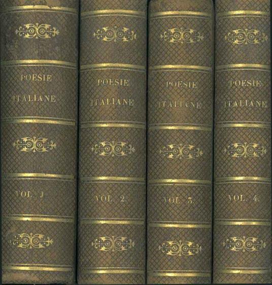 Scelta di sonetti e canzoni de' più eccellenti rimatori d'ogni secolo. Seconda edizione con nuova aggiunta. Parte prima, seconda, terza e quarta - copertina