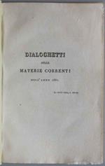 Dialoghetti sulle materie correnti nell'anno 1831. Il viaggio di pulcinella