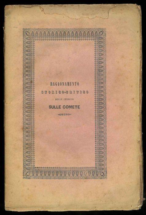 Ragionamento storico-critico delle opinioni sulle comete e intorno agli abitatori del Sole e de' Pianeti - André Frossard - copertina