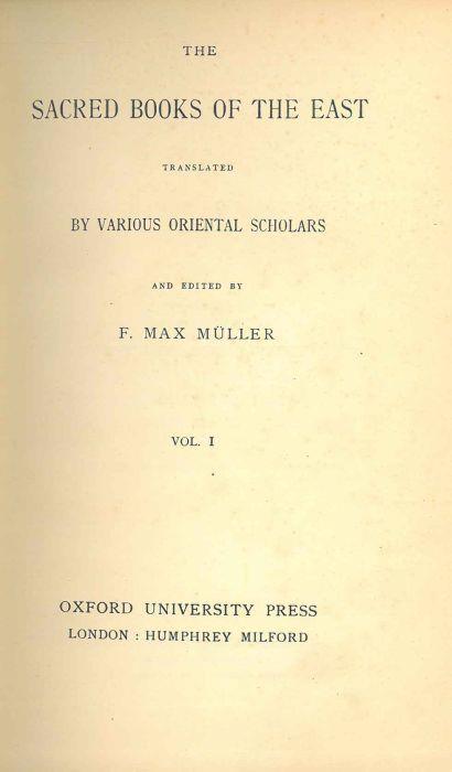 The Sacred books of the east translated by various oriental scholars - Max Muller - copertina