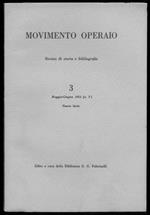 Movimento operaio. Rivista di storia e bibliografia. 3. Maggio-Giugno 1953 (a. V). Nuova serie