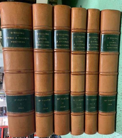 Les livres a figures venitiens de la fin du 15. siecle et du commencement du 16. 3 tomi divisi in 6 volumi - copertina