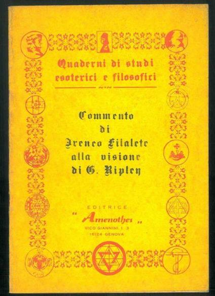 Commento di Ireneo Filalete alla visione di G. Ripley - Ireneo Filalete - copertina