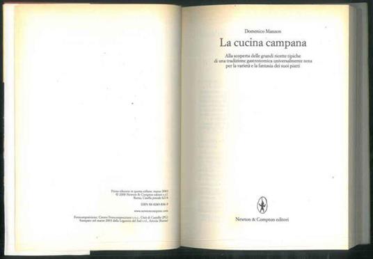 La cucina campana. Alla scoperta delle grandi ricette tipiche di una tradizione gastronomica universalmente nota per la varietà e la fantasia dei suoi piatti - Domenico Manzon - copertina