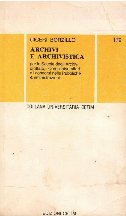 Archivi e Archivistica - copertina