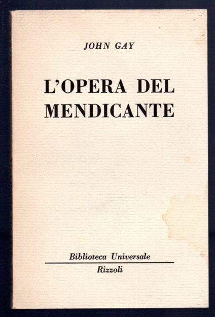 L' opera del mendicante - John Gay - copertina
