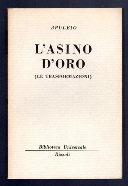 L' asino d'oro - Apuleio - copertina