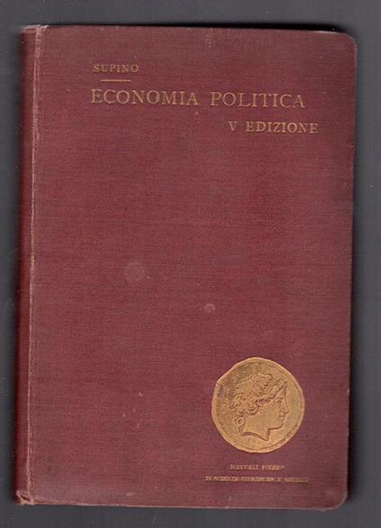 Principi di Economia Politica - Camillo Supino - copertina
