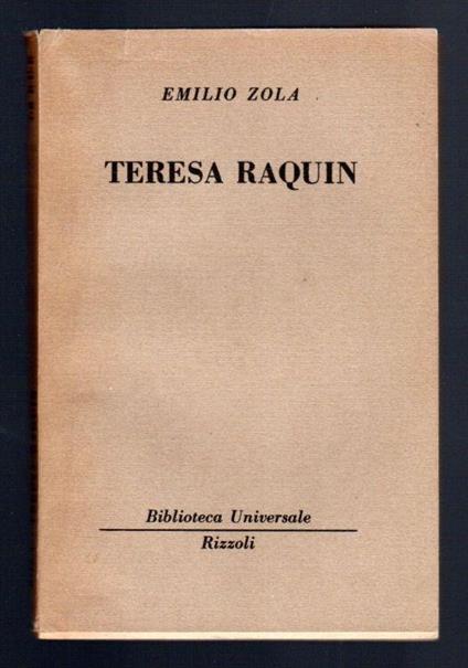 Teresa Raquin - Émile Zola - copertina