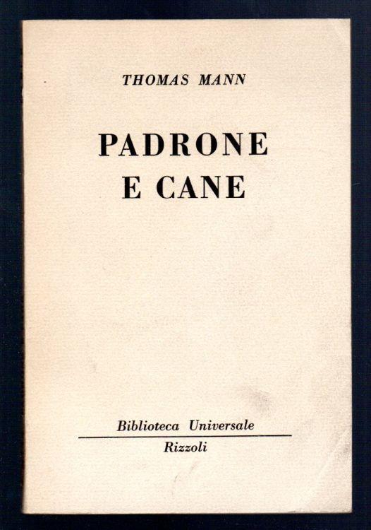 Padrone e cane - Thomas Mann - copertina