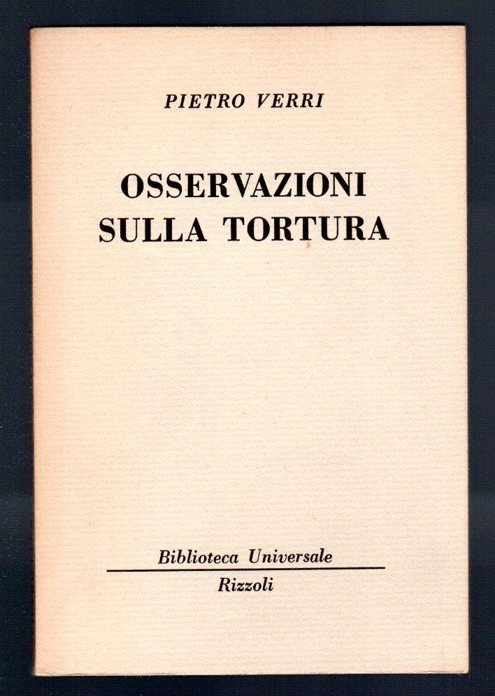 Osservazioni sulla tortura