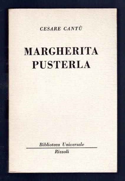 Margherita Pusterla - Cesare Cantù - copertina