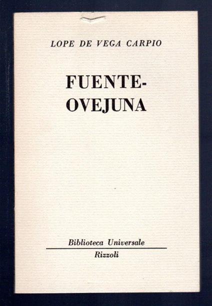 Fuente-Ovejuna - Félix Lope de Vega Carpio - copertina