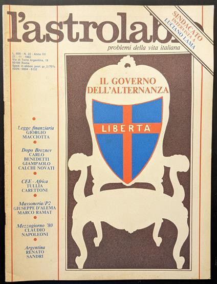 L' astrolabio 22 - copertina