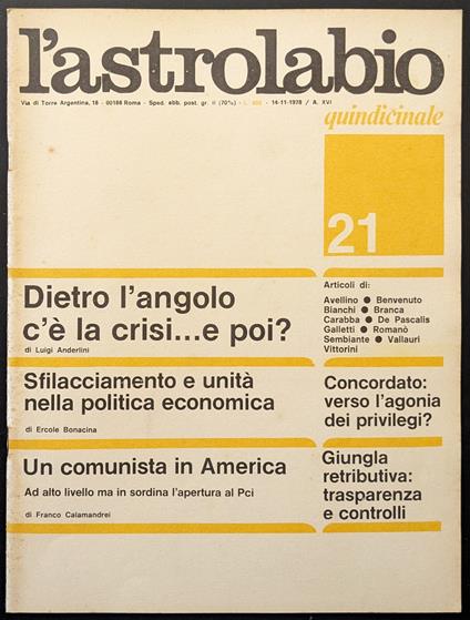 L' astrolabio 21 - copertina