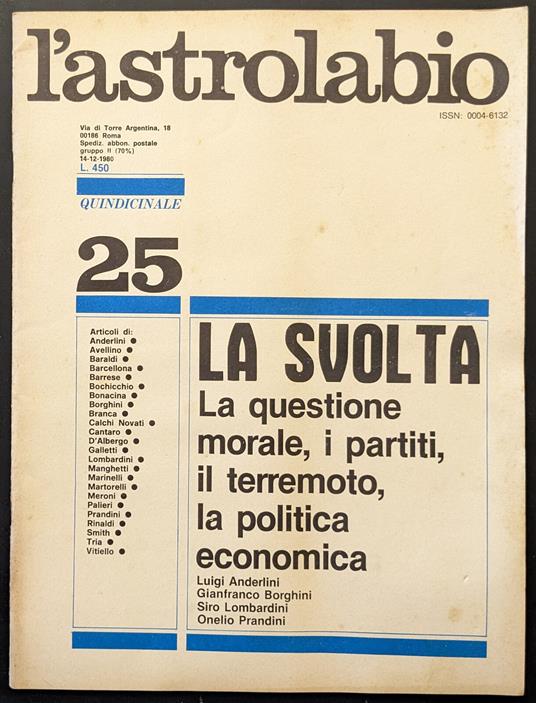 L' astrolabio 25 - copertina