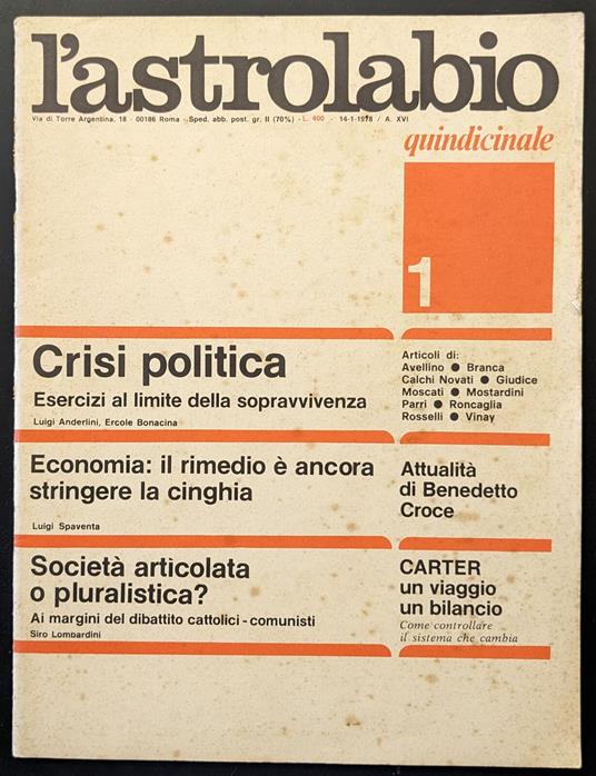 L' astrolabio 1 - copertina