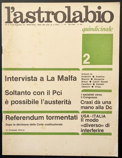 L' astrolabio 2 - copertina