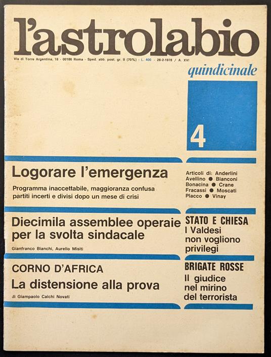 L' astrolabio 4 - copertina