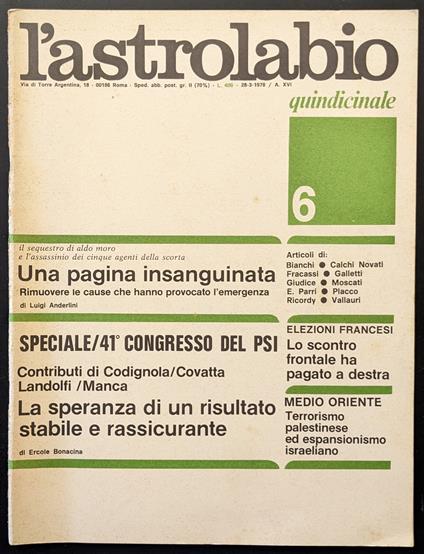 L' astrolabio 6 - copertina