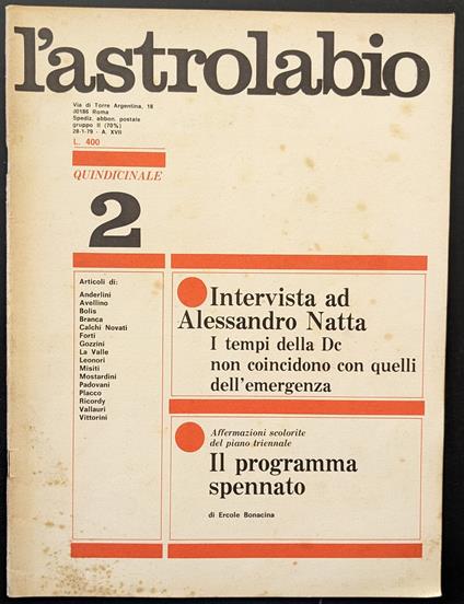 L' astrolabio 2 - copertina