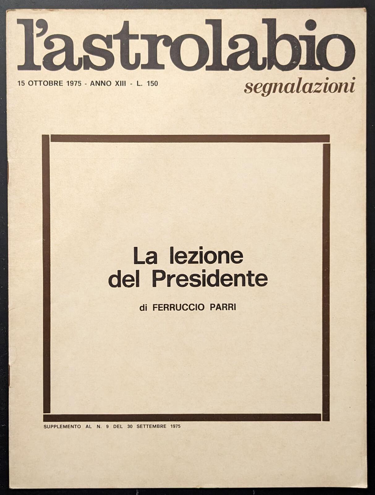 L' astrolabio. Segnalazioni