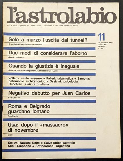 L' astrolabio 11 - copertina