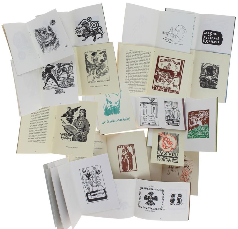 Ex-Libris D'Artista Dedicati A Mario Defilippis. Collezione Di 46 Libretti