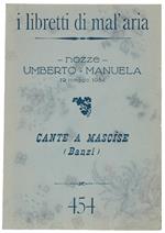 Cante A Mascise (Banzi). I Libretti Di Mal'Aria 454