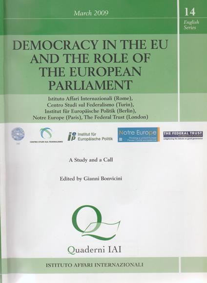Democracy in the EU and the role of the European Parliament - copertina