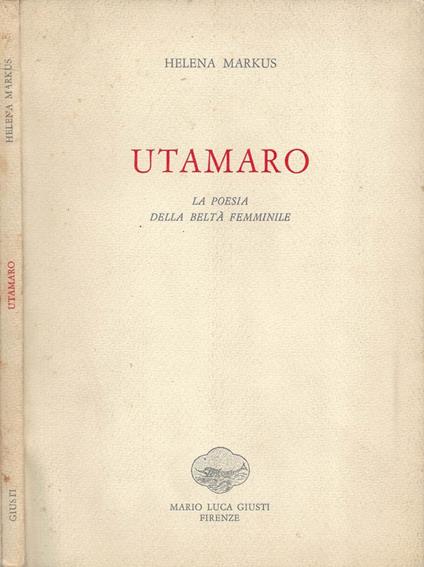 Utamaro - Helena Markus - copertina