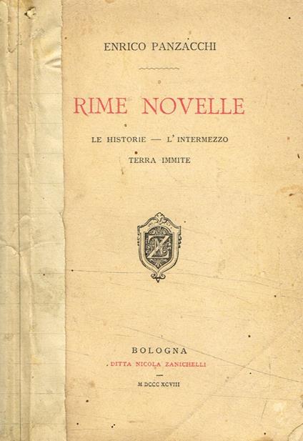 Rime novelle - Enrico Panzacchi - copertina